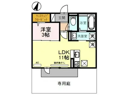 彩鹿/SAIKA(1LDK/1階)の間取り写真
