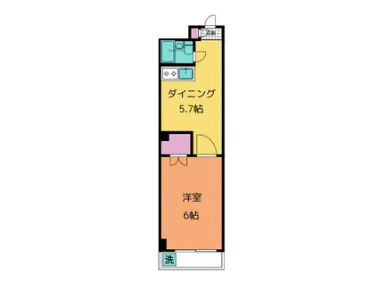 ロアール新大塚(1DK/2階)の間取り写真
