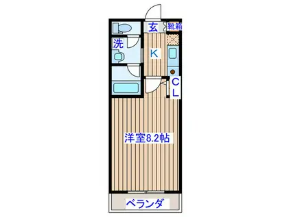 チェンピー榴岡II(1K/5階)の間取り写真
