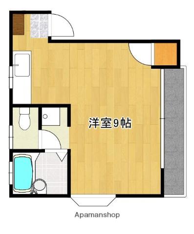 ハイツ小泉(ワンルーム/1階)の間取り写真