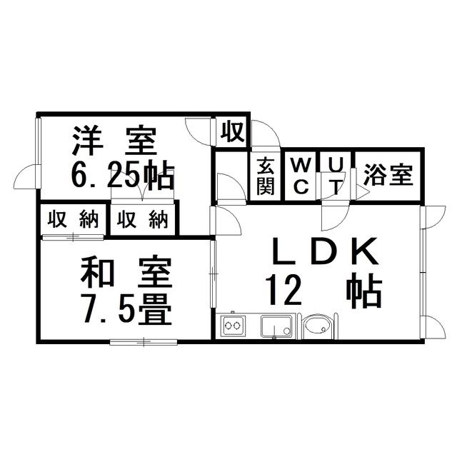 シティハイム38(2LDK/2階)の間取り写真