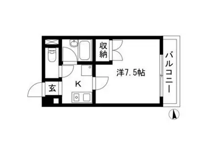 ANSIX.BLD(1K/4階)の間取り写真