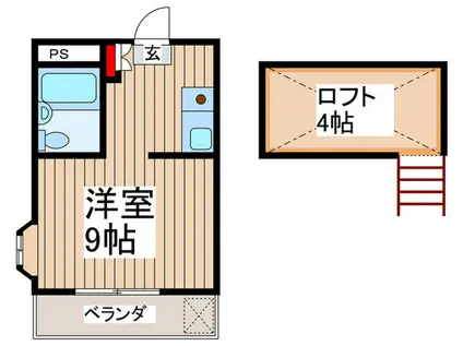 クリーンハイツ(ワンルーム/1階)の間取り写真