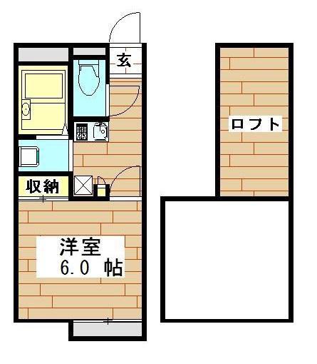 レオパレスチェロキーチーフ(1K/1階)の間取り写真