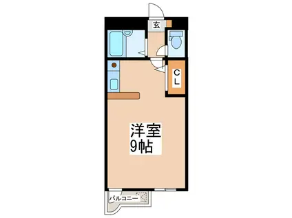 辻産業第16ビル(ワンルーム/2階)の間取り写真