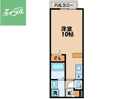 サイレントヒルズ(ワンルーム/1階)の間取り写真