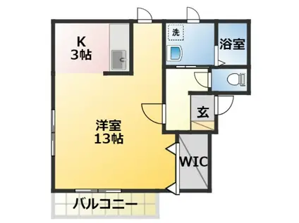 アヴニール(1K/2階)の間取り写真