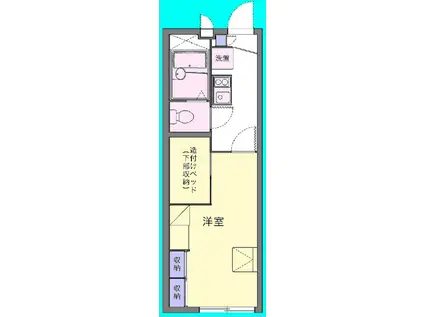 ＪＲ山陽本線 相生駅(兵庫) 徒歩18分 2階建 築20年(1K/1階)の間取り写真