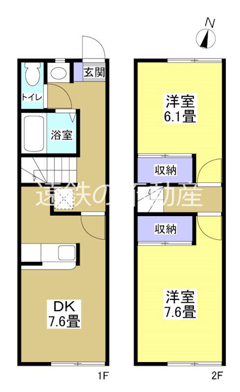 アリエッタ延久I(2DK/1階)の間取り写真