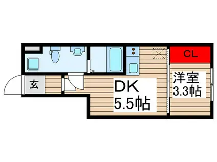 GIORNO八柱(1DK/1階)の間取り写真