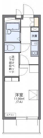 レオパレスサングロアール(1K/2階)の間取り写真