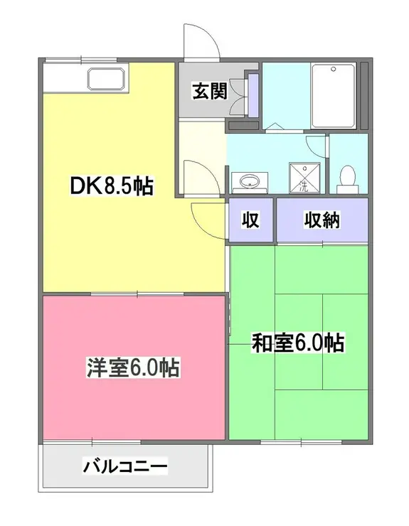 シャモニー小山A 2階階 間取り