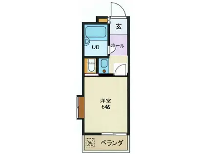 煉瓦館25(1K/2階)の間取り写真