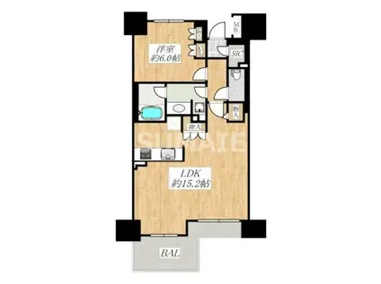 ADRESSIA(1LDK/10階)の間取り写真