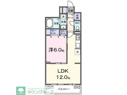 コリーヌ・ブリズIII(1LDK/2階)の間取り写真