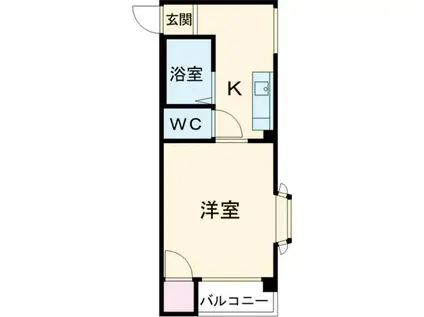 プレアール古川橋II(1K/1階)の間取り写真