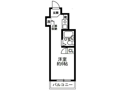 リーヴェルステージ横浜南(ワンルーム/3階)の間取り写真