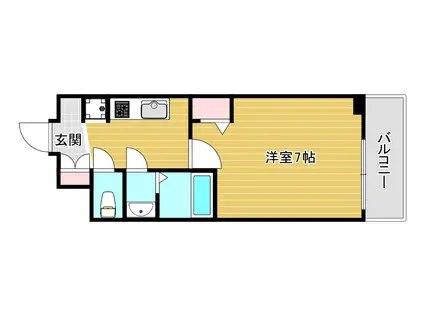 プレサンス大国町アドロッソ(1K/6階)の間取り写真