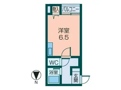 カーサ森島(1K/3階)の間取り写真