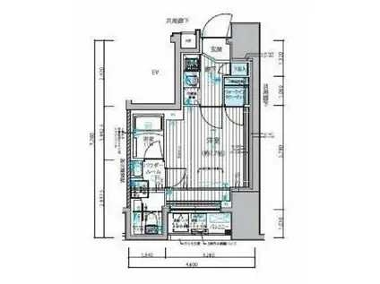 メインステージ新御徒町(1K/8階)の間取り写真
