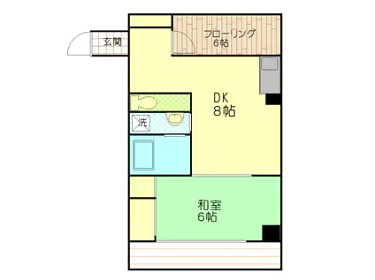 エステームノア(2DK/3階)の間取り写真