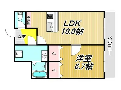 メゾンプチポール(1LDK/3階)の間取り写真