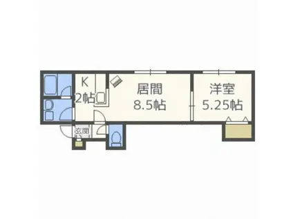 VILLA・POPOLOII(1LDK/2階)の間取り写真