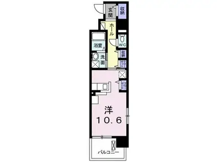 サンリットIII(ワンルーム/7階)の間取り写真