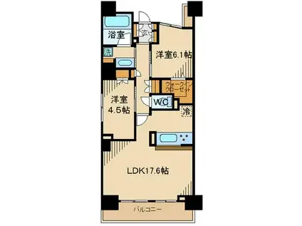 イプセ府中(2LDK/4階)の間取り写真