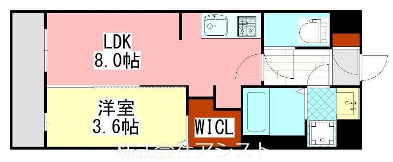 アヴェニール横田(1LDK/3階)の間取り写真