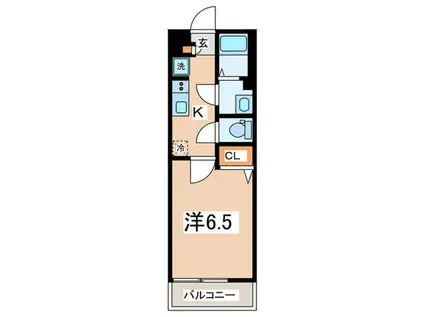 リブリ・コンフォースII(1K/1階)の間取り写真