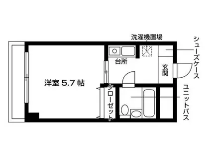 AD百合ヶ丘(1K/6階)の間取り写真