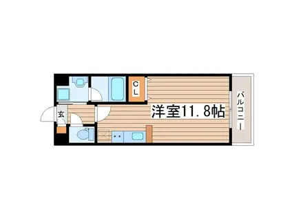 M CHATELET IZUMI CHUO(ワンルーム/2階)の間取り写真