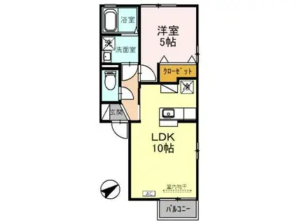 EMINENCE・MK(1LDK/1階)の間取り写真