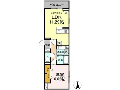 Dポルタ(1LDK/3階)の間取り写真