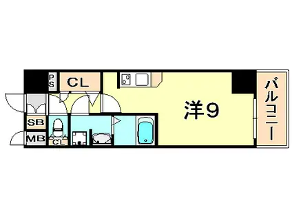 エスリード神戸海岸通(ワンルーム/5階)の間取り写真