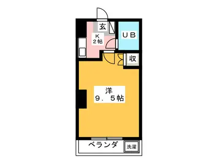 こんあもーれ(1K/3階)の間取り写真