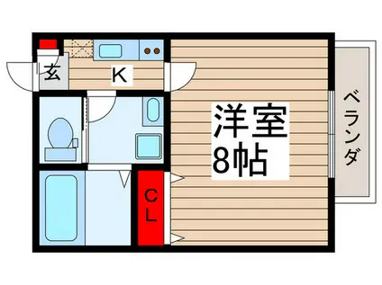 メインルート柏(1K/2階)の間取り写真