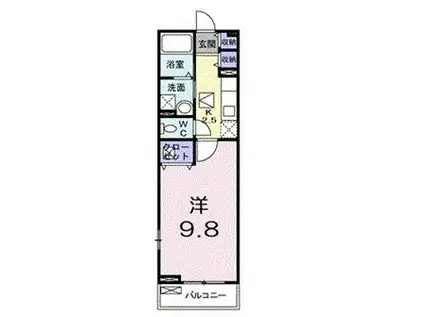カーサ プラシード(1K/1階)の間取り写真