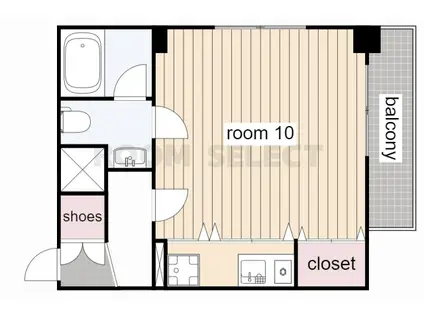 リヴシティ大須(ワンルーム/5階)の間取り写真