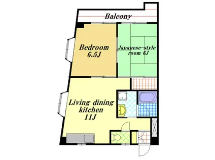 フォンテハイム(2LDK/3階)の間取り写真