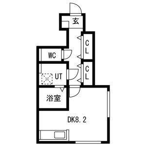 とってもたのし荘 (ワンルーム/1階)の間取り写真