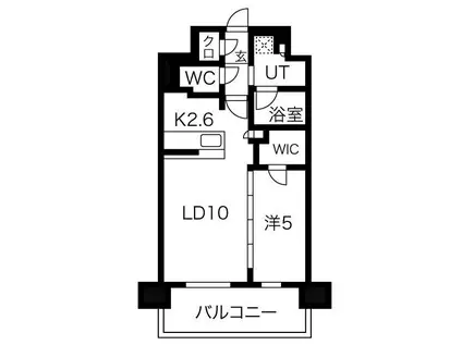 ミュプレ上前津(1LDK/2階)の間取り写真