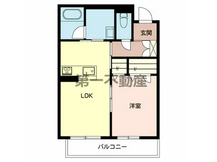 シャーメゾンエトワール(1LDK/3階)の間取り写真