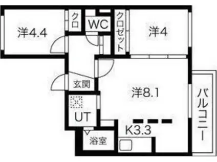 スプレンドールノルド20(2LDK/4階)の間取り写真