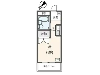 コートニュータウン(1K/1階)の間取り写真