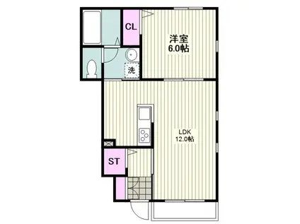 ＪＲ横須賀線 新川崎駅 徒歩23分 2階建 築15年(1LDK/1階)の間取り写真