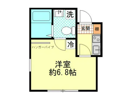 I-RESIDENCE(ワンルーム/1階)の間取り写真