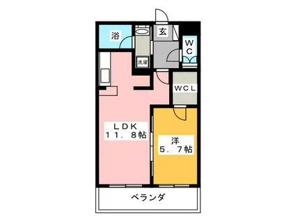 サンフォレスタ湘南(1LDK/3階)の間取り写真