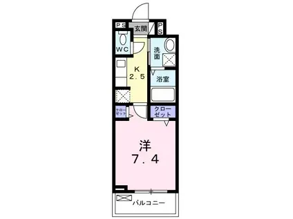 エトワール(1K/3階)の間取り写真